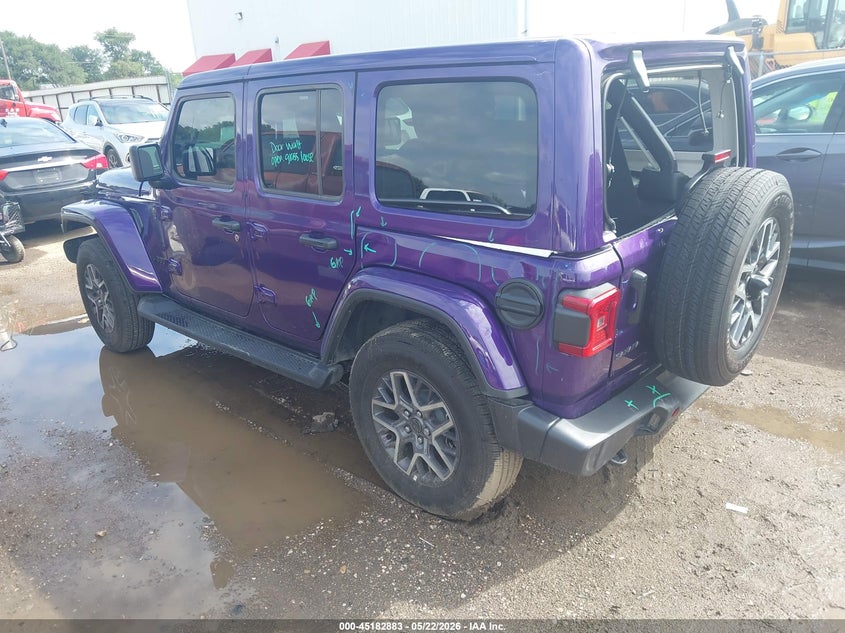 2026 Jeep Wrangler / VIN 1C4PJXENXTW209353 IAAI salvage auction — FRONT & REAR, Salvage Title, sold $15,000 on 2026-08-01 (photo 3)
