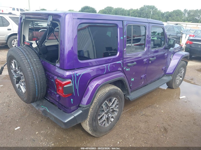 2026 Jeep Wrangler / VIN 1C4PJXENXTW209353 IAAI salvage auction — FRONT & REAR, Salvage Title, sold $15,000 on 2026-08-01 (photo 4)