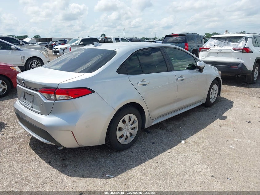 2020 Toyota Corolla VIN JTDDPRAE6LJ071441 IAAI salvage auction — HAIL, Salvage Title, sold $4,650 on 2026-07-17 (photo 4)