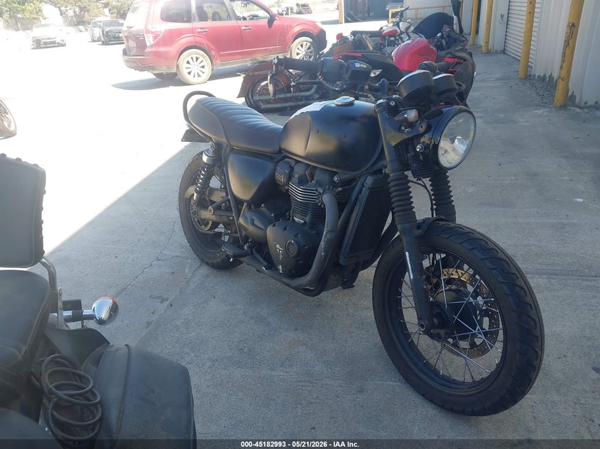 2017 Triumph motorcycle Bonneville VIN SMTD10GN7HT803173 IAAI salvage auction — FRONT END, Salvage (California), sold $550 on 2026-07-14 (photo 1)