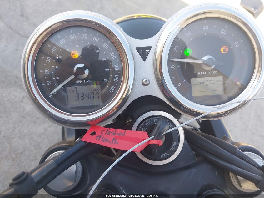 2017 Triumph motorcycle Bonneville VIN SMTD10GN7HT803173 IAAI salvage auction — FRONT END, Salvage (California), sold $550 on 2026-07-14 (photo 7)
