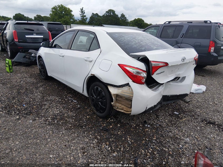 2016 Toyota Corolla VIN 5YFBURHE9GP422382 IAAI salvage auction — REAR END, Salvage (Louisiana), sold $2,350 on 2026-08-01 (photo 3)