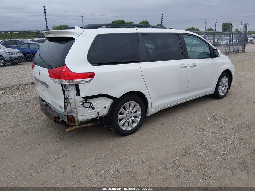 2012 Toyota Sienna VIN 5TDDK3DC2CS035724 IAAI salvage auction — REAR END, Salvage (Illinois), sold $3,350 on 2026-07-29 (photo 4)