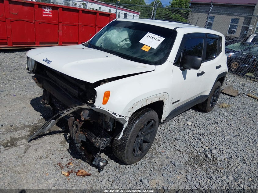 2018 Jeep Renegade VIN ZACCJBAB0JPJ36966 IAAI salvage auction — FRONT END, Salvage (West Virginia), sold $150 on 2026-07-15 (photo 2)