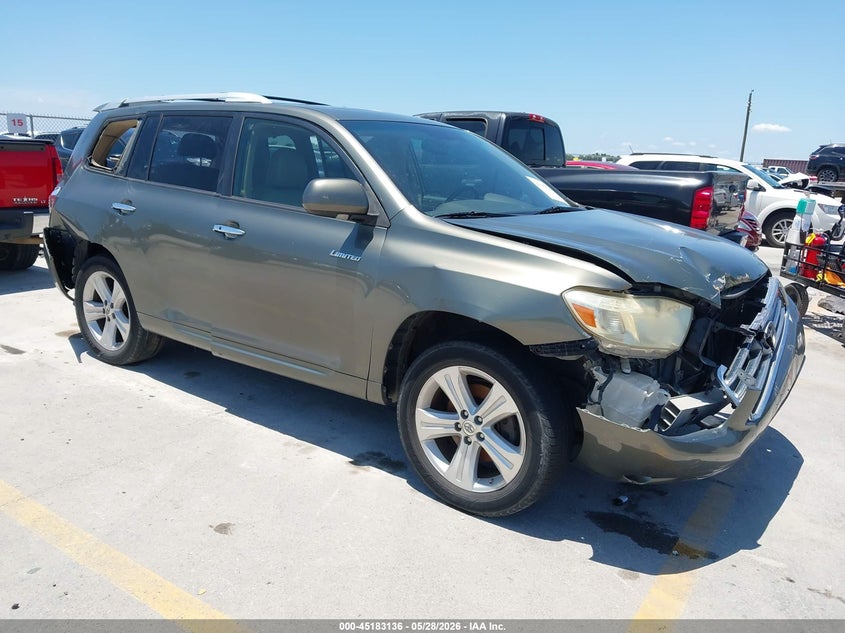 2008 Toyota Highlander VIN JTEES42A582039904 IAAI salvage auction — FRONT & REAR, Salvage (Texas), sold $1,250 on 2026-07-23 (photo 1)