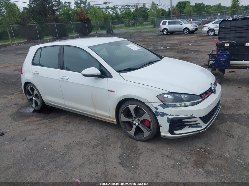 2019 Volkswagen Golf gti VIN 3VW6T7AUXKM002749 IAAI salvage auction — RIGHT FRONT, Salvage (Virginia), sold $3,750 on 2026-07-07 (photo 1)