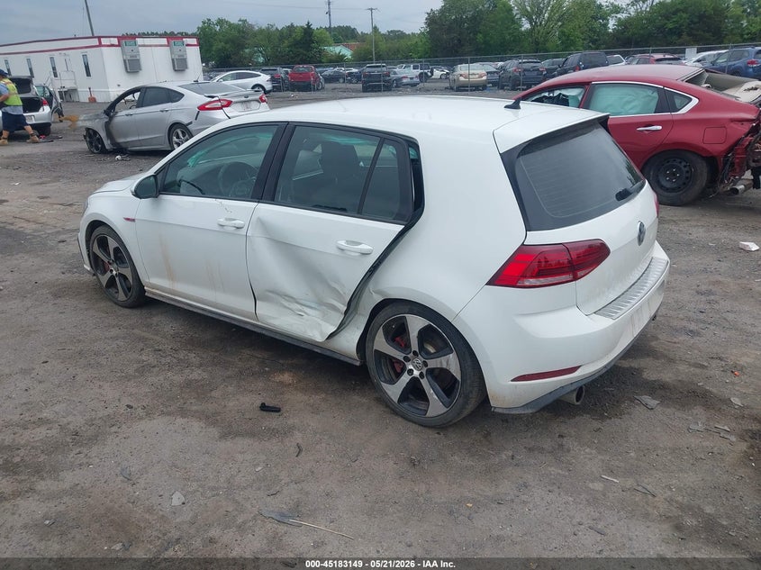 2019 Volkswagen Golf gti VIN 3VW6T7AUXKM002749 IAAI salvage auction — RIGHT FRONT, Salvage (Virginia), sold $3,750 on 2026-07-07 (photo 3)