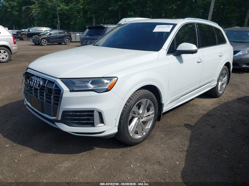 2021 Audi Q7 VIN WA1LXAF72MD011884 IAAI salvage auction — RIGHT FRONT, Salvage Title, sold $17,000 on 2026-07-29 (photo 2)