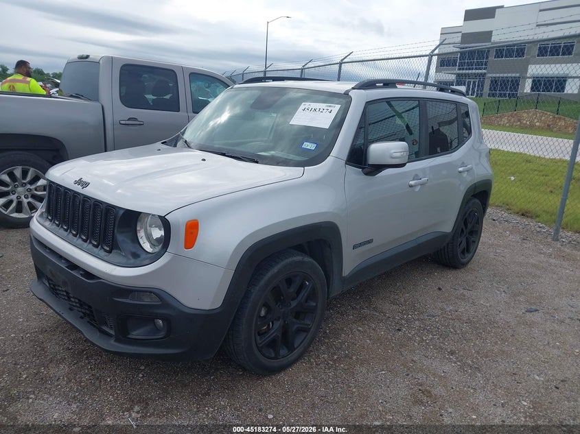 2017 Jeep Renegade VIN ZACCJABH9HPF32520 IAAI salvage auction — HAIL, Original (Texas), sold $3,500 on 2026-07-28 (photo 2)