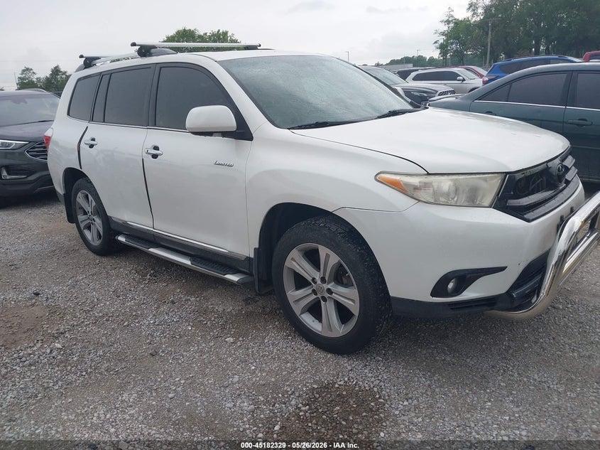 2013 Toyota Highlander VIN 5TDDK3EH3DS209344 IAAI salvage auction — HAIL, Clear (Missouri), sold $4,825 on 2026-07-06 (photo 1)