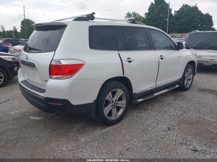 2013 Toyota Highlander VIN 5TDDK3EH3DS209344 IAAI salvage auction — HAIL, Clear (Missouri), sold $4,825 on 2026-07-06 (photo 4)