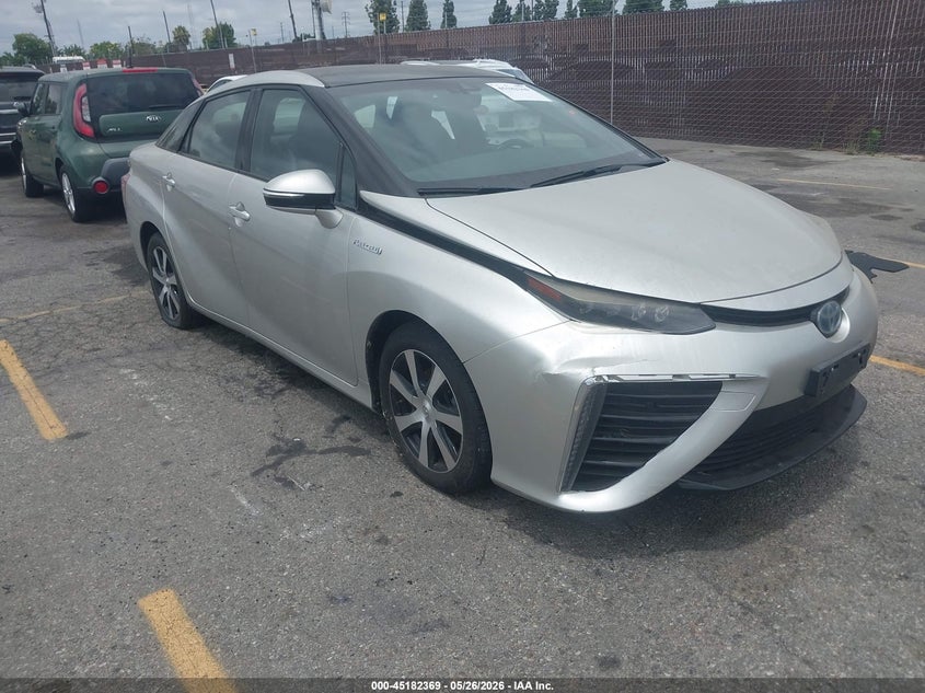 2017 Toyota Mirai VIN JTDBVRBD1HA002344 IAAI salvage auction — FRONT END, Salvage (California), sold $1,000 on 2026-07-05 (photo 1)