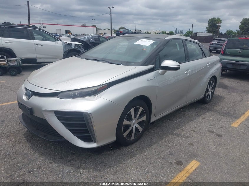 2017 Toyota Mirai VIN JTDBVRBD1HA002344 IAAI salvage auction — FRONT END, Salvage (California), sold $1,000 on 2026-07-05 (photo 2)