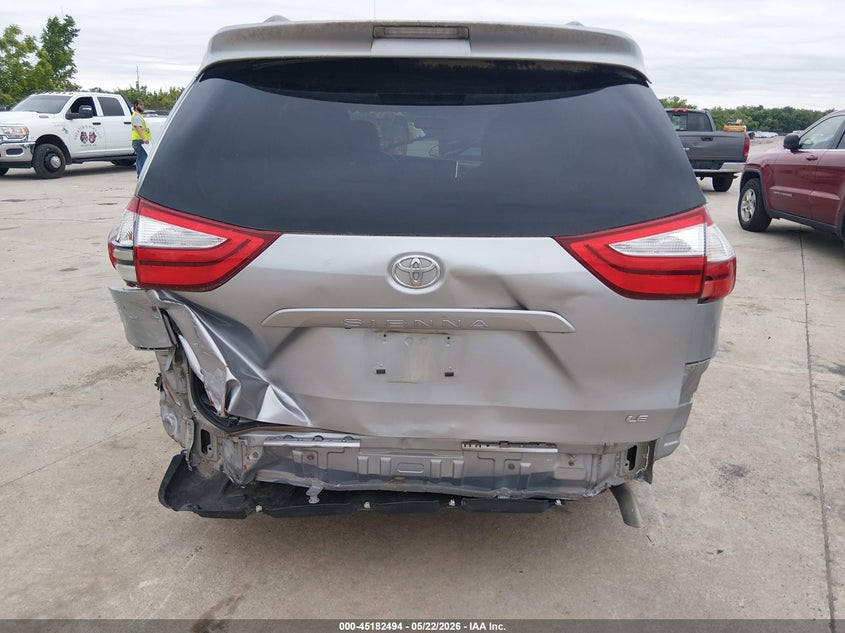 2016 Toyota Sienna VIN 5TDKK3DC4GS717887 IAAI salvage auction — REAR END, Salvage (Ohio), sold $25 on 2026-07-28 (photo 6)