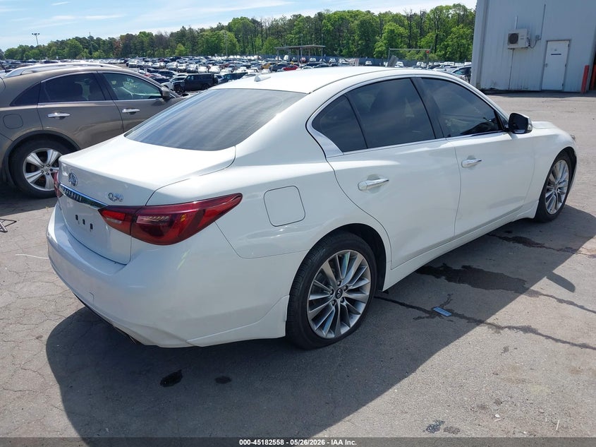 2019 Infiniti Q50 VIN JN1EV7AR8KM556522 IAAI salvage auction — FRONT END, Mv-907A (New York), sold $4,550 on 2026-08-01 (photo 4)