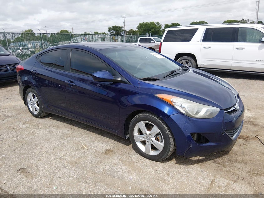 2013 Hyundai Elantra VIN 5NPDH4AE3DH275981 IAAI salvage auction — HAIL, Clear (Kansas), sold $1,200 on 2026-07-10 (photo 1)
