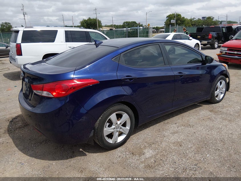 2013 Hyundai Elantra VIN 5NPDH4AE3DH275981 IAAI salvage auction — HAIL, Clear (Kansas), sold $1,200 on 2026-07-10 (photo 4)