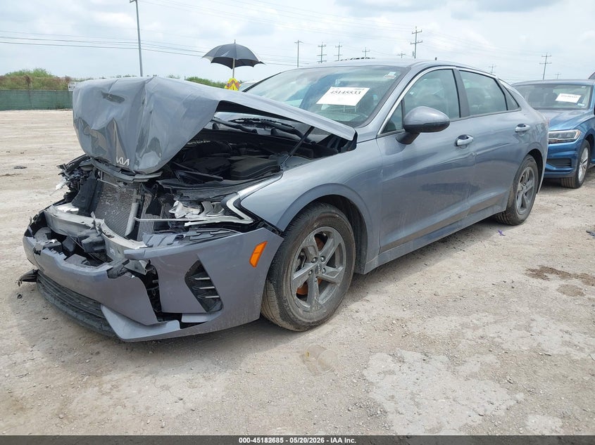 2022 Kia K5 VIN 5XXG14J26NG157749 IAAI salvage auction — FRONT END, Clear (Texas), sold $25 on 2026-07-06 (photo 2)