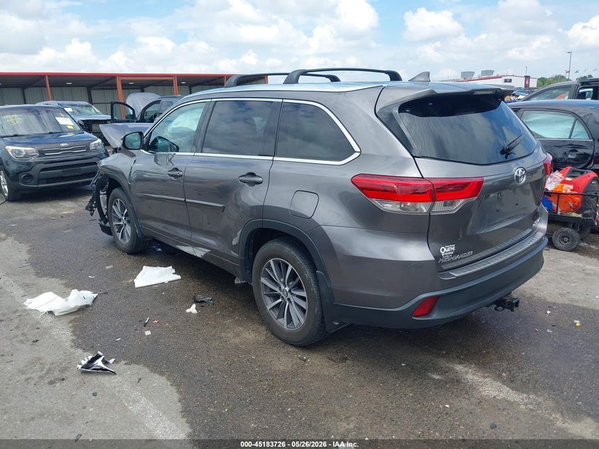 2018 Toyota Highlander VIN 5TDJZRFH2JS866020 IAAI salvage auction — FRONT END, Salvage (Missouri), sold $7,150 on 2026-07-07 (photo 3)