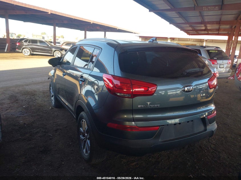 2015 Kia Sportage VIN KNDPB3AC0F7716030 IAAI salvage auction — UNKNOWN, Salvage (Arizona), sold $750 on 2026-07-14 (photo 3)