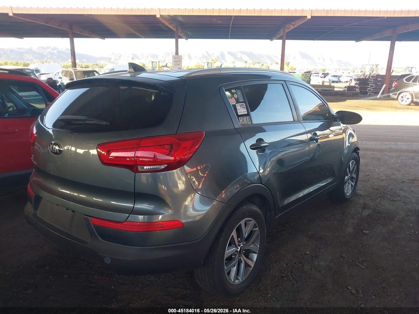 2015 Kia Sportage VIN KNDPB3AC0F7716030 IAAI salvage auction — UNKNOWN, Salvage (Arizona), sold $750 on 2026-07-14 (photo 4)
