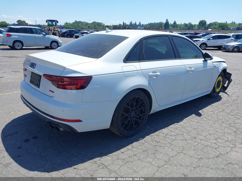 2018 Audi S4 VIN WAUB4AF4XJA061698 IAAI salvage auction — RIGHT FRONT, Salvage (Texas), sold $9,850 on 2026-07-30 (photo 4)