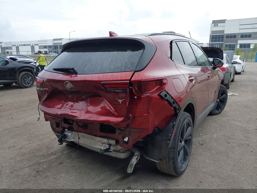 2023 Buick Envision VIN LRBAZLR41PD059920 IAAI salvage auction — FRONT & REAR, Salvage (Texas), sold $3,775 on 2026-07-28 (photo 4)