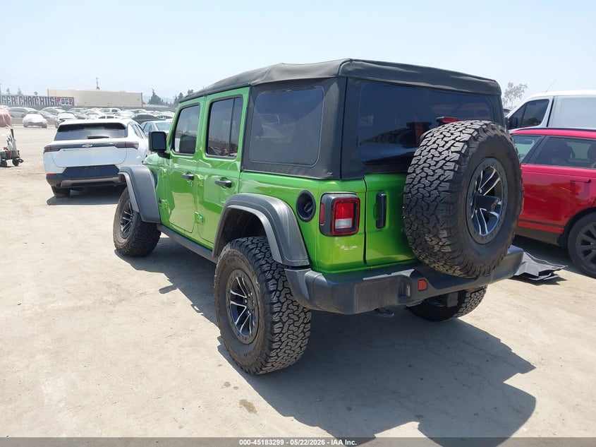 2025 Jeep Wrangler / VIN 1C4RJXDN4SW557044 IAAI salvage auction — RIGHT FRONT, Salvage (California), sold $13,350 on 2026-07-29 (photo 3)