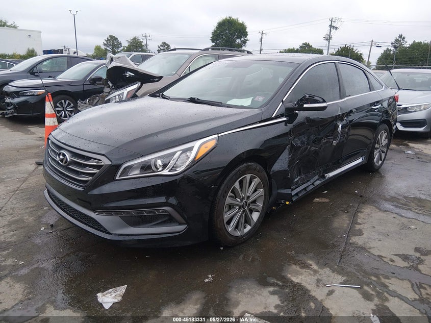 2017 Hyundai Sonata VIN 5NPE34AF4HH489427 IAAI salvage auction — LEFT SIDE, Salvage Title, sold $4,050 on 2026-07-27 (photo 2)
