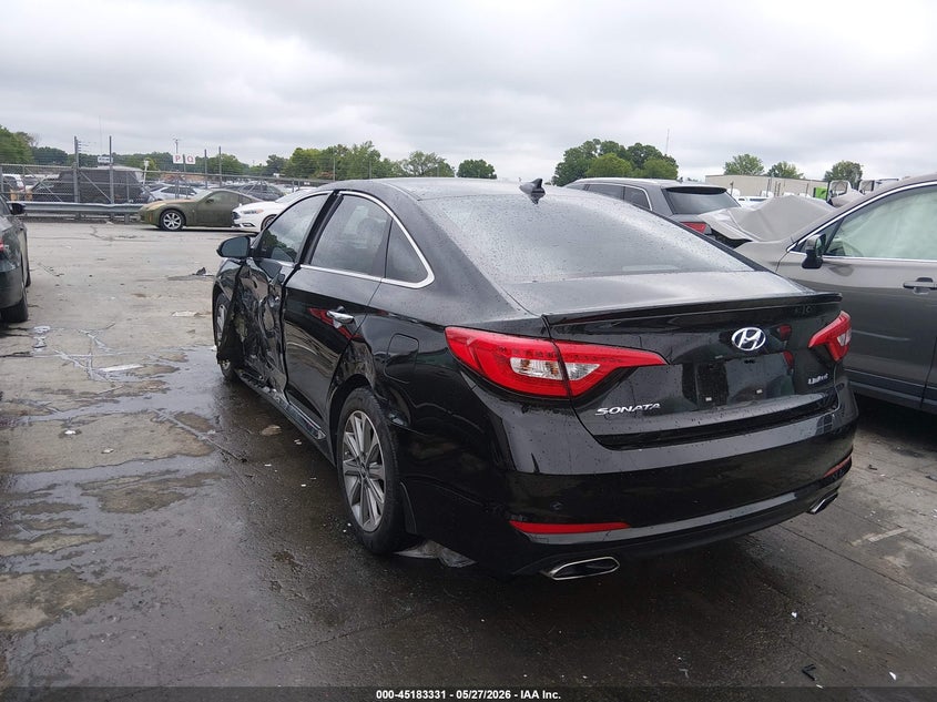 2017 Hyundai Sonata VIN 5NPE34AF4HH489427 IAAI salvage auction — LEFT SIDE, Salvage Title, sold $4,050 on 2026-07-27 (photo 3)