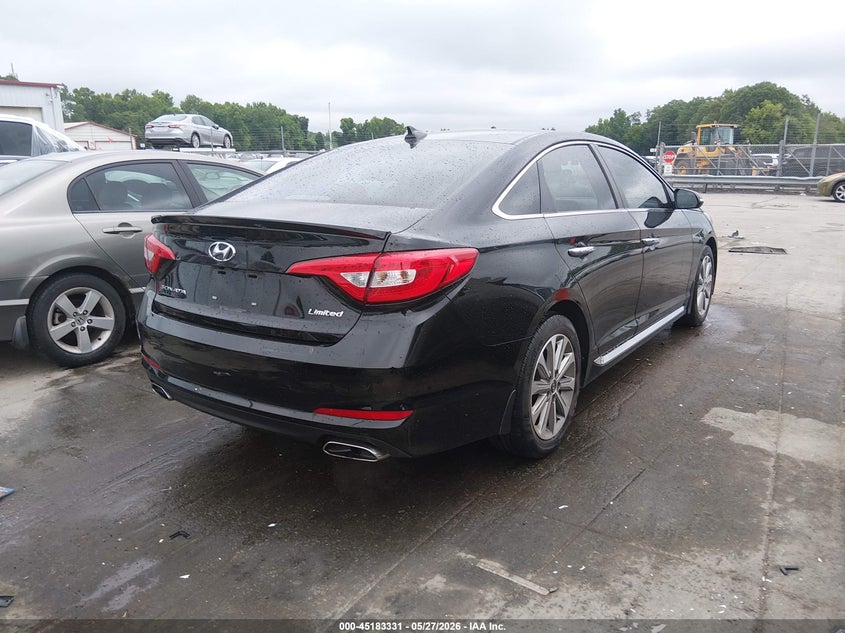 2017 Hyundai Sonata VIN 5NPE34AF4HH489427 IAAI salvage auction — LEFT SIDE, Salvage Title, sold $4,050 on 2026-07-27 (photo 4)