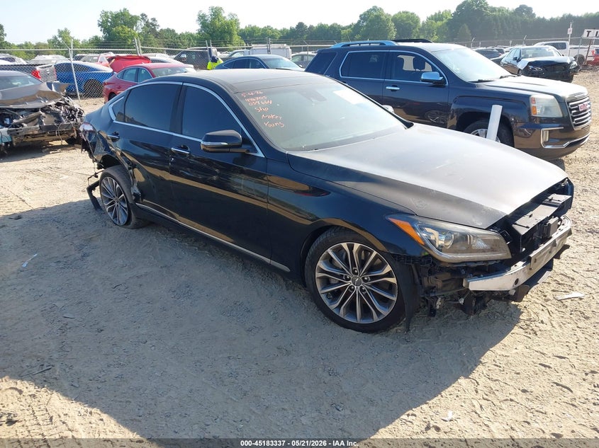 2015 Hyundai Genesis VIN KMHGN4JE3FU039664 IAAI salvage auction — FRONT END, Salvage (North Carolina), sold $650 on 2026-07-27 (photo 1)