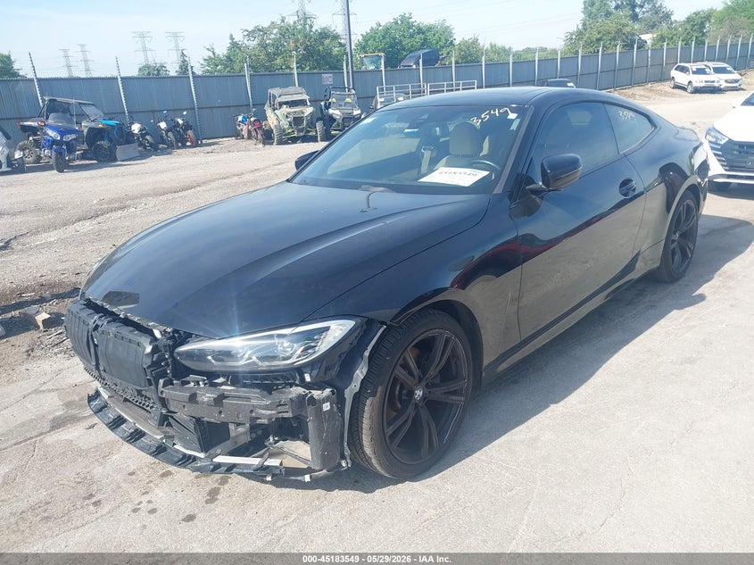 2021 BMW 4er VIN WBA73AP03MCH02402 IAAI salvage auction — RIGHT FRONT, Salvage Title, sold $12,500 on 2026-07-27 (photo 2)