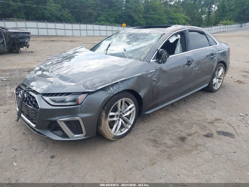 2023 Audi A4 VIN WAUEAAF41PN023459 IAAI salvage auction — ALL OVER, Salvage (Georgia), sold $275 on 2026-07-22 (photo 2)