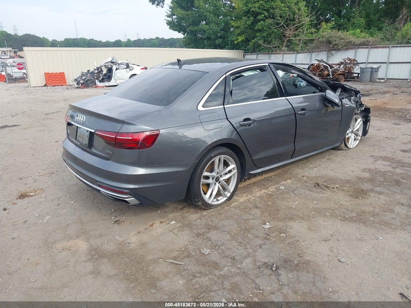 2023 Audi A4 VIN WAUEAAF41PN023459 IAAI salvage auction — ALL OVER, Salvage (Georgia), sold $275 on 2026-07-22 (photo 4)