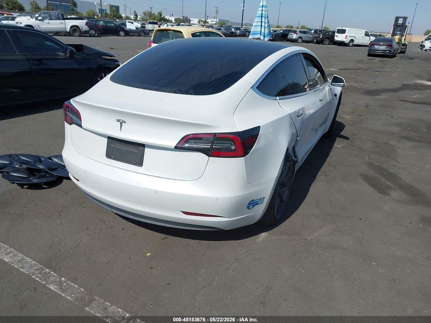 2020 Tesla Model 3 VIN 5YJ3E1EA5LF800059 IAAI salvage auction — RIGHT REAR, Salvage Certificate (California), sold $6,850 on 2026-07-17 (photo 4)