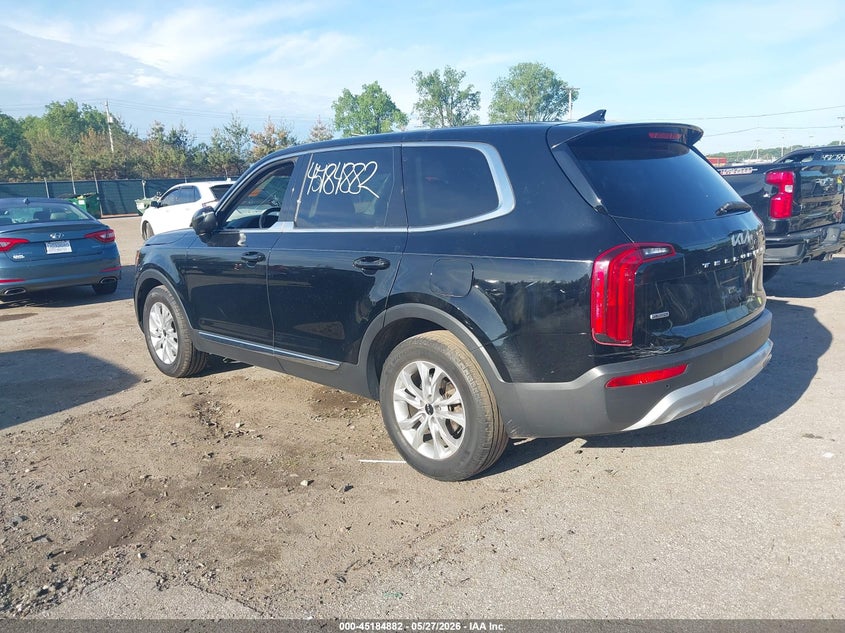 2022 Kia Telluride VIN 5XYP2DHCXNG316473 IAAI salvage auction — ROOF, Salvage Title, sold $6,500 on 2026-07-21 (photo 3)