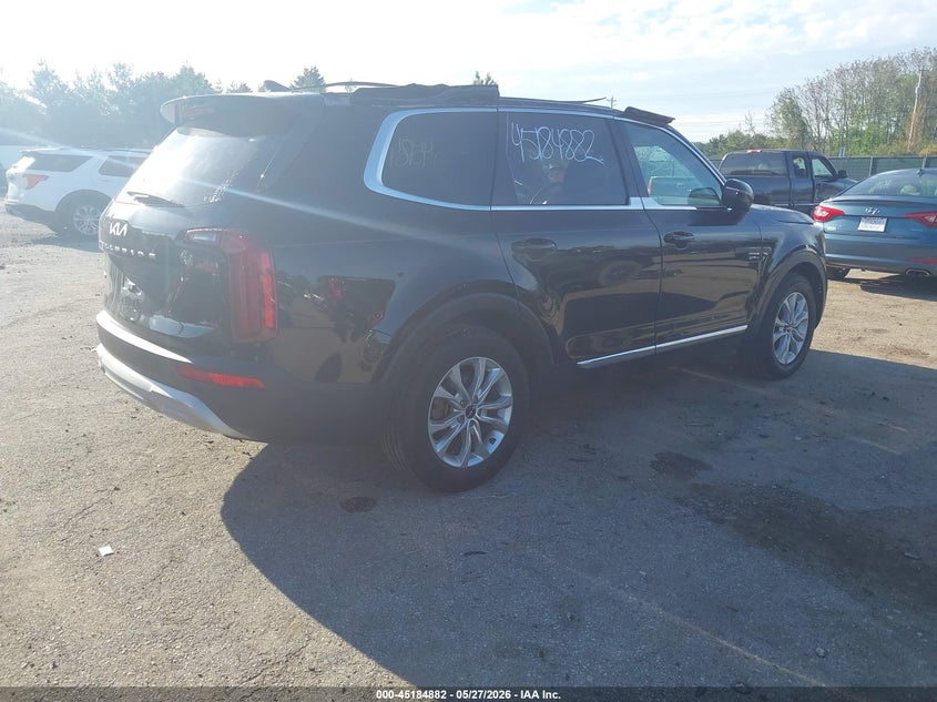 2022 Kia Telluride VIN 5XYP2DHCXNG316473 IAAI salvage auction — ROOF, Salvage Title, sold $6,500 on 2026-07-21 (photo 4)