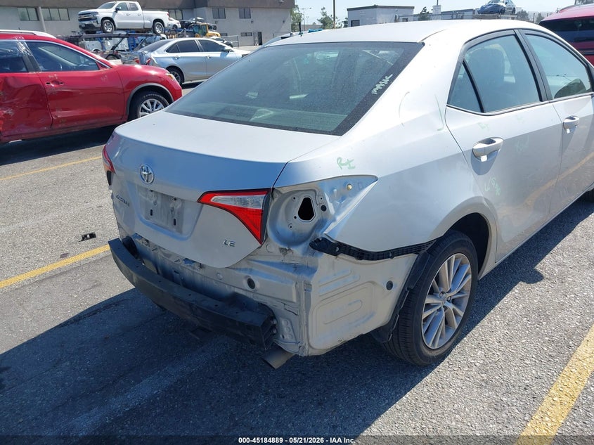 2014 Toyota Corolla VIN 5YFBURHE0EP107693 IAAI salvage auction — RIGHT REAR, Salvage (California), sold $5,400 on 2026-07-07 (photo 6)