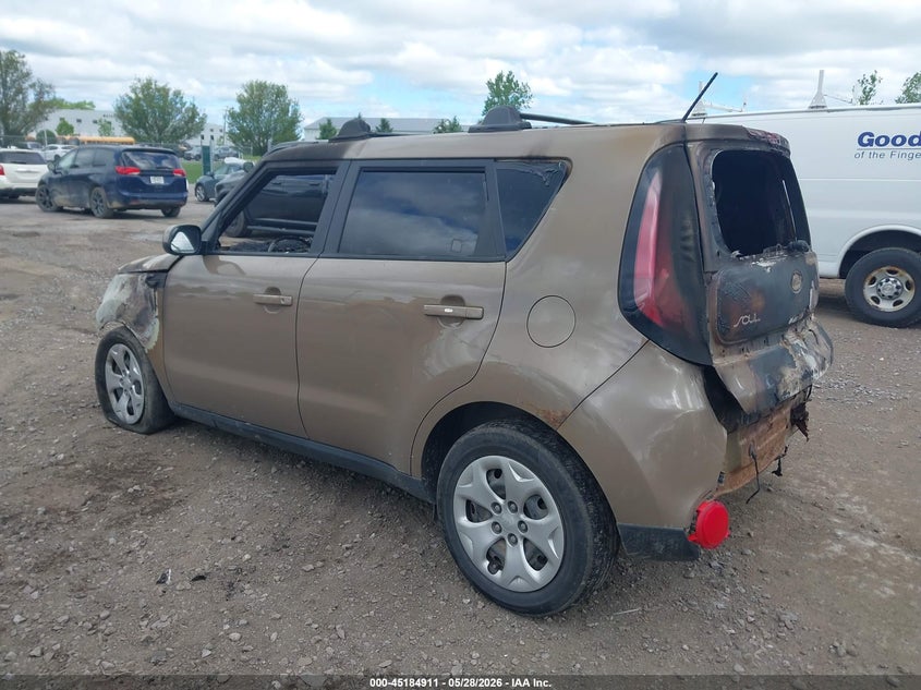 2014 Kia Soul VIN KNDJN2A25E7031812 IAAI salvage auction — TOTAL BURN, Salvage Title, sold $25 on 2026-07-28 (photo 3)