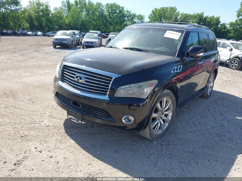2014 Infiniti Qx80 VIN JN8AZ2NE0E9066579 IAAI salvage auction — HAIL, Salvage (Iowa), sold $2,650 on 2026-07-13 (photo 2)