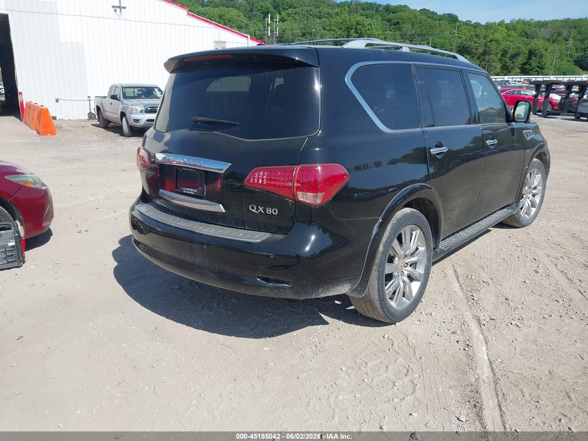2014 Infiniti Qx80 VIN JN8AZ2NE0E9066579 IAAI salvage auction — HAIL, Salvage (Iowa), sold $2,650 on 2026-07-13 (photo 4)