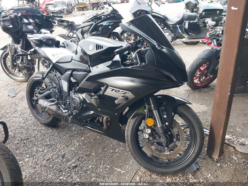 2025 Yamaha Yzf VIN JYARM38E5SA015549 IAAI salvage auction — FRONT END, Salvage (Indiana), sold $1,300 on 2026-07-21 (photo 1)