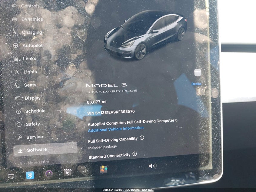 2019 Tesla Model 3 VIN 5YJ3E1EA9KF398576 IAAI salvage auction — REAR END, Salvage (California), sold $7,000 on 2026-08-24 (photo 7)