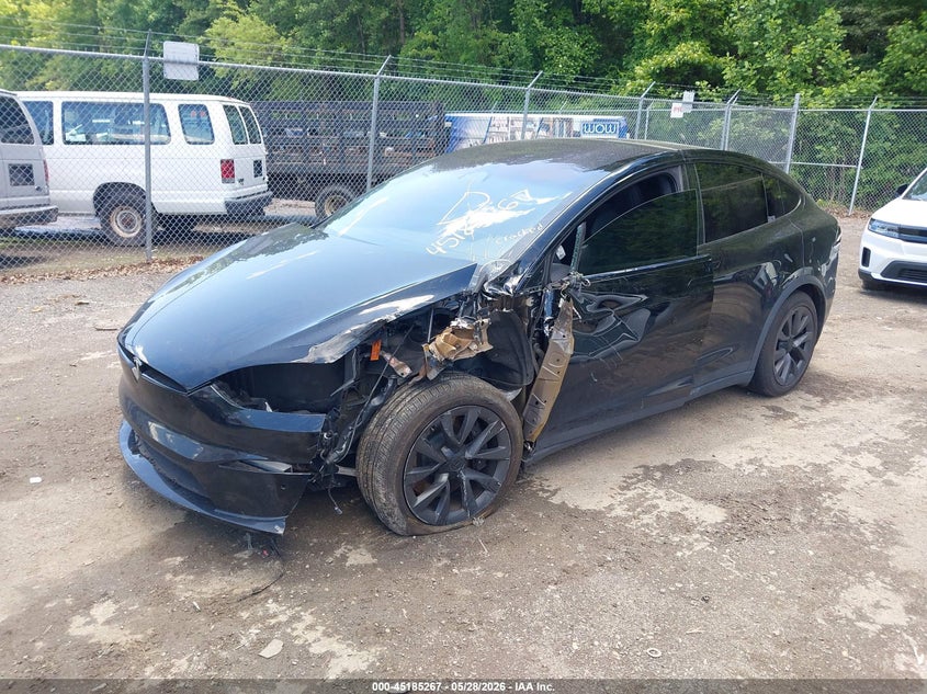 2023 Tesla Model x VIN 7SAXCBE57PF373038 IAAI salvage auction — LEFT FRONT, Salvage - 75% Or Less (Maryland), sold $13,400 on 2026-08-02 (photo 2)