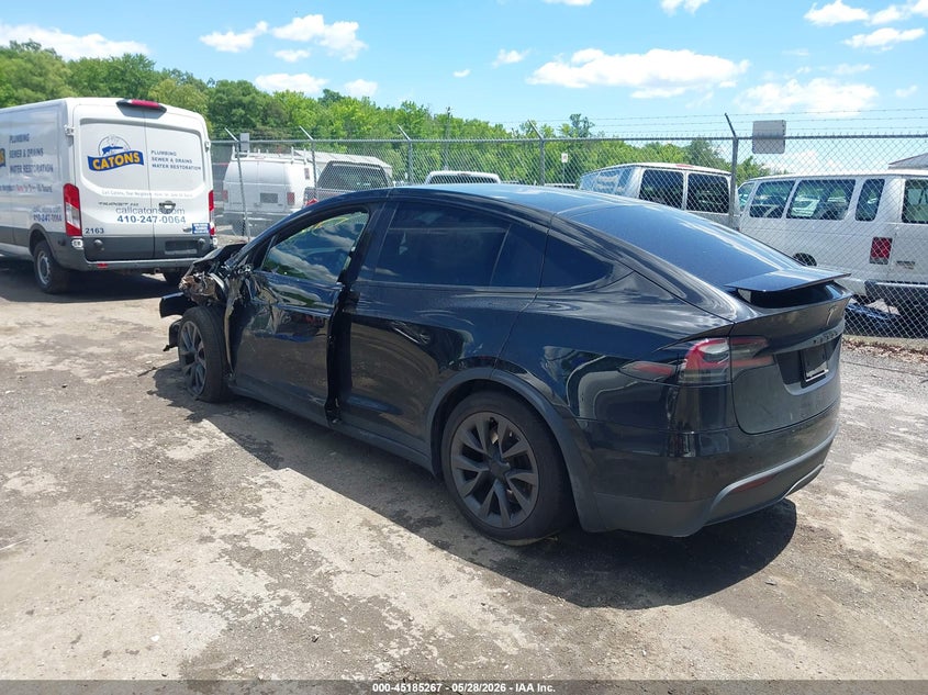 2023 Tesla Model x VIN 7SAXCBE57PF373038 IAAI salvage auction — LEFT FRONT, Salvage - 75% Or Less (Maryland), sold $13,400 on 2026-08-02 (photo 3)