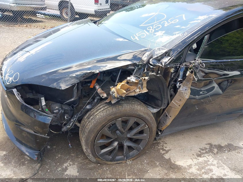 2023 Tesla Model x VIN 7SAXCBE57PF373038 IAAI salvage auction — LEFT FRONT, Salvage - 75% Or Less (Maryland), sold $13,400 on 2026-08-02 (photo 6)