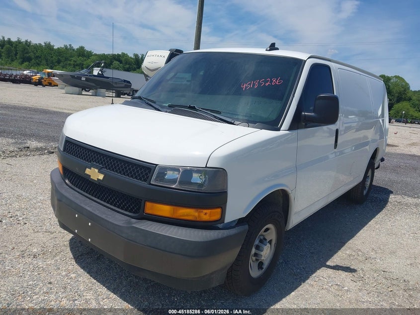 2020 Chevrolet Express VIN 1GCZGGFGXL1165116 IAAI salvage auction — LEFT FRONT, Salvage - Greater Than 75% (Maryland), sold $2,700 on 2026-09-11 (photo 2)