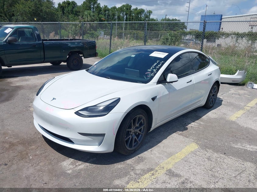 2021 Tesla Model 3 VIN 5YJ3E1EA5MF977440 IAAI salvage auction — REAR END, Rebuildable (Florida), sold $5,250 on 2026-07-16 (photo 2)