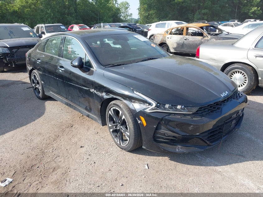 2022 Kia K5 VIN 5XXG64J25NG141124 IAAI salvage auction — LEFT FRONT, Salvage Title, sold $525 on 2026-07-21 (photo 1)